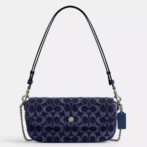 NWT ✅ COACH Brook Flap Chain Bag In Signature Denim #CAT60 ⭐ NWT